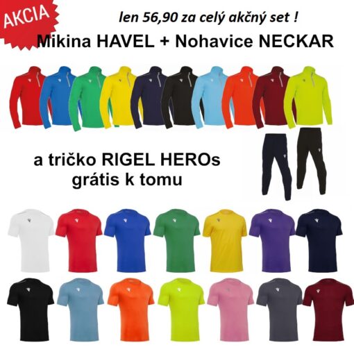 Set Mikina HAVEL + Nohavice NECKAR = ZDARMA Futbalový dres RIGEL HERO